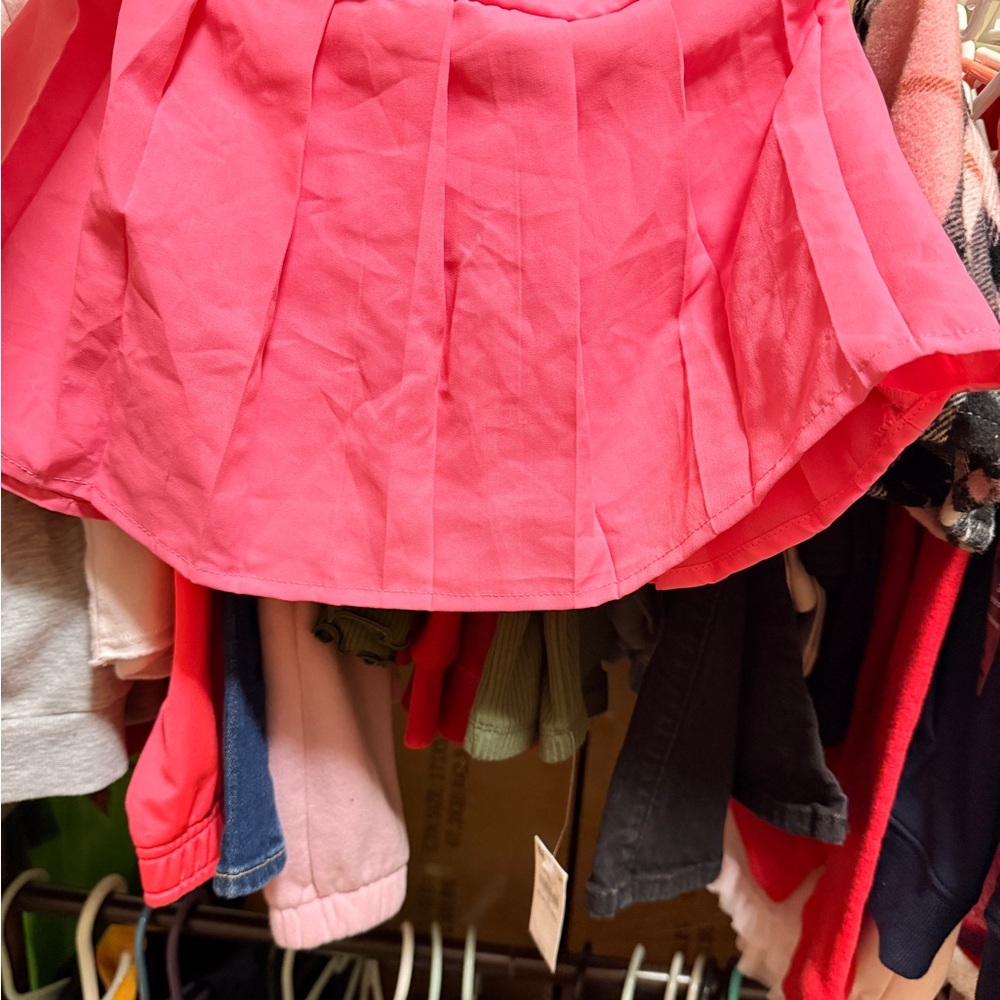 SHEIN Hot Pink Pleated Mini Skirt